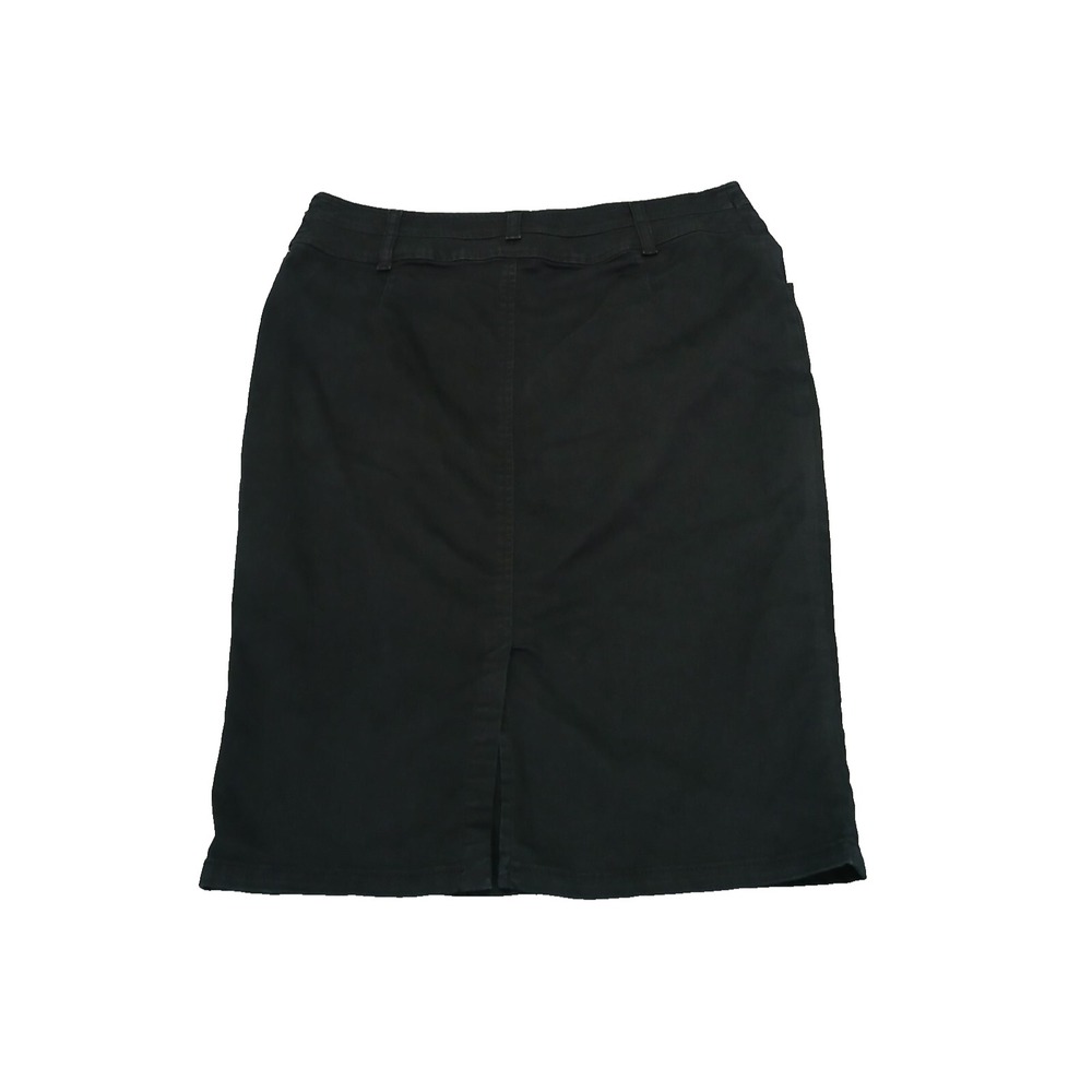 Women's Vintage Dolce&Gabbana Velvet Pencil‎ Black Skirt - Size 28/42 - Picture 2 of 10